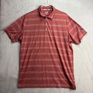 Puma Large Pink Striped Polo Shirt Volition America